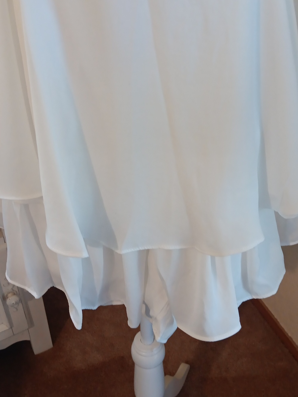 Angel Biba Off Shoulder Short Sleeved Tiered Romper With Ties - Picture 5 of 11